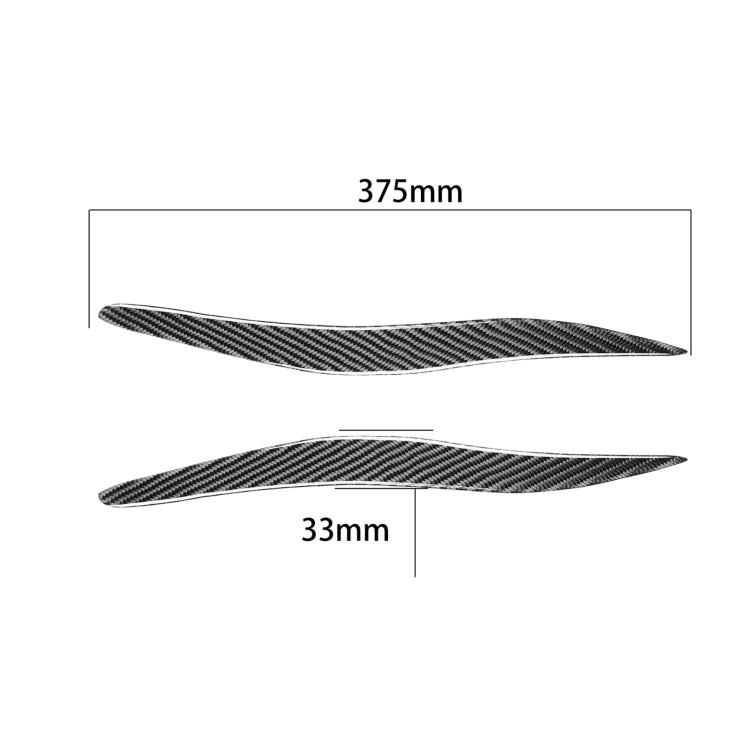 2 PCS / Set Carbon Fiber Car Lamp Eyebrow Decorative Sticker for Lexus IS250/ IS300 2006-2012, Drop Glue Version, For Lexus IS250/ IS300 2006-2012