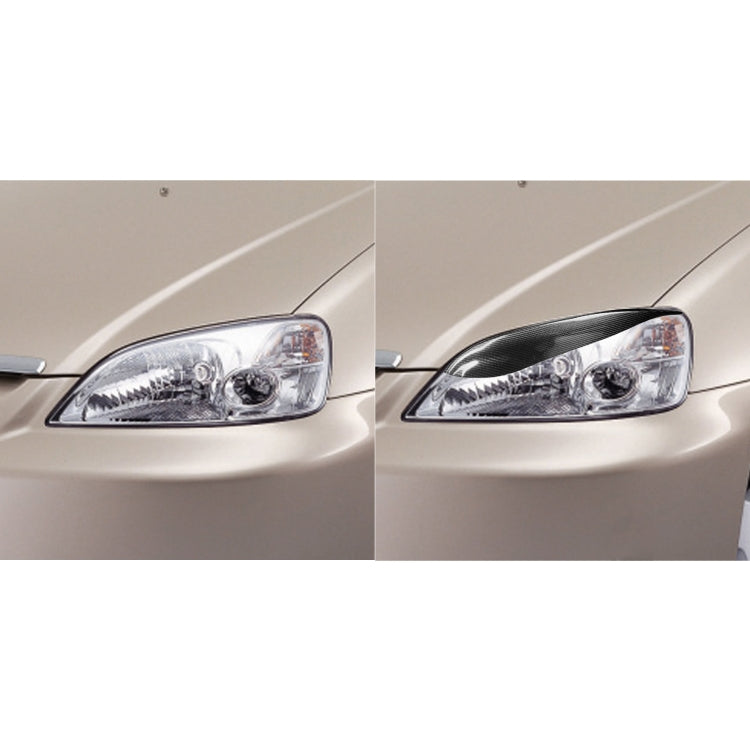 2 PCS / Set Carbon Fiber Car Lamp Eyebrow Decorative Sticker for Honda Civic 1999-1900, Drop Glue Version, For Honda Civic 1999-1900