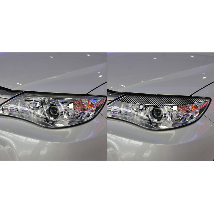 2 PCS / Set Carbon Fiber Car Lamp Eyebrow Decorative Sticker for Subaru Impreza/WRX 10th Generation 2008-2011, Drop Glue Version, For Subaru Impreza