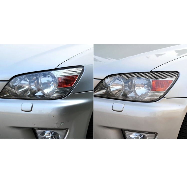2 PCS / Set Carbon Fiber Car Lamp Eyebrow Decorative Sticker for Lexus IS200 1998-2005, Drop Glue Version, For Lexus IS200 1998-2005