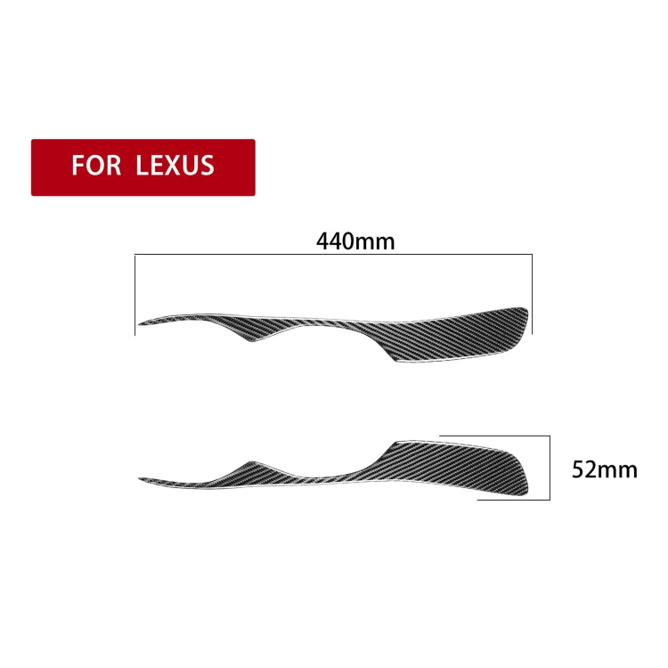 2 PCS / Set Carbon Fiber Car Lamp Eyebrow Decorative Sticker for Lexus IS300/IS200/RS200/ALTezza 1998-2005, Drop Glue Version, For Lexus IS300 1998-2005