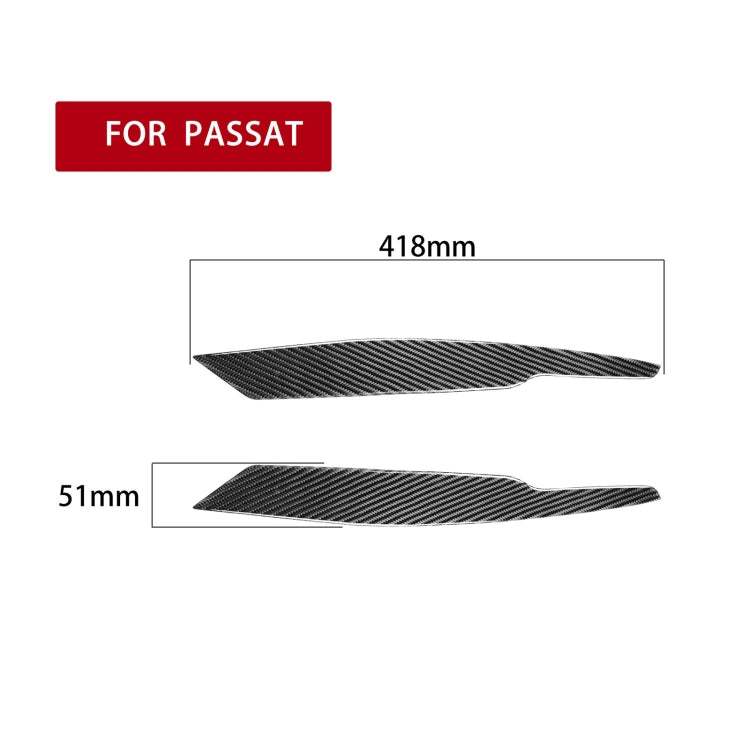 2 PCS / Set Carbon Fiber Car Lamp Eyebrow Decorative Sticker for Volkswagen Passat B6 3C 2005-2010, Drop Glue Version, For Volkswagen Passat B6 3C 2005-2010