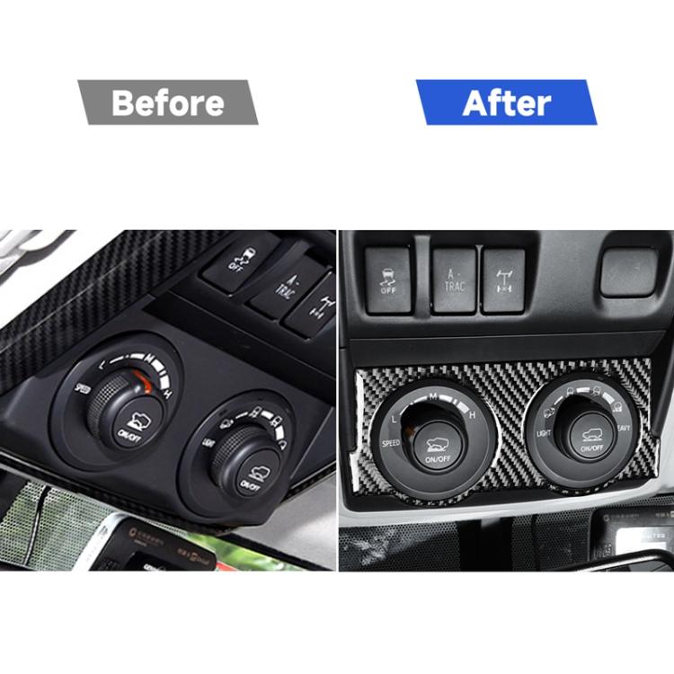 Carbon Fiber Car Four-wheel Drive Switch Panel Decorative Sticker for Toyota 4Runner 2010-2020, Four-wheel Drive Switch Panel