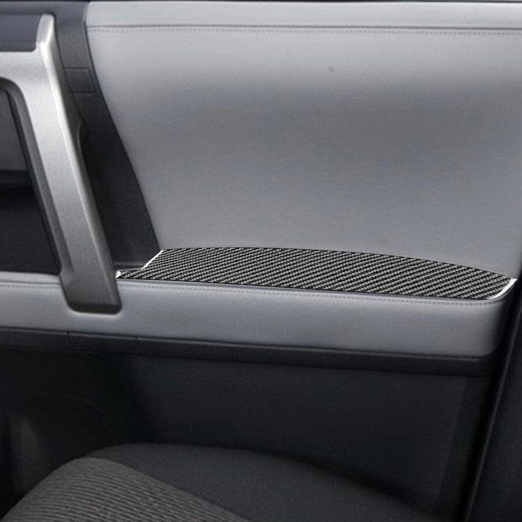 4 PCS / Set Carbon Fiber Car Door Inner Armrest Decorative Sticker for Toyota 4Runner 2010-2020, Door Inner Armrest