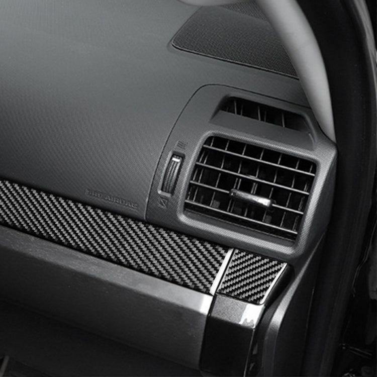 4 PCS / Set Carbon Fiber Car Center Console Decorative Sticker for Toyota 4Runner 2010-2020, Suitable for Left Driving, Center Console