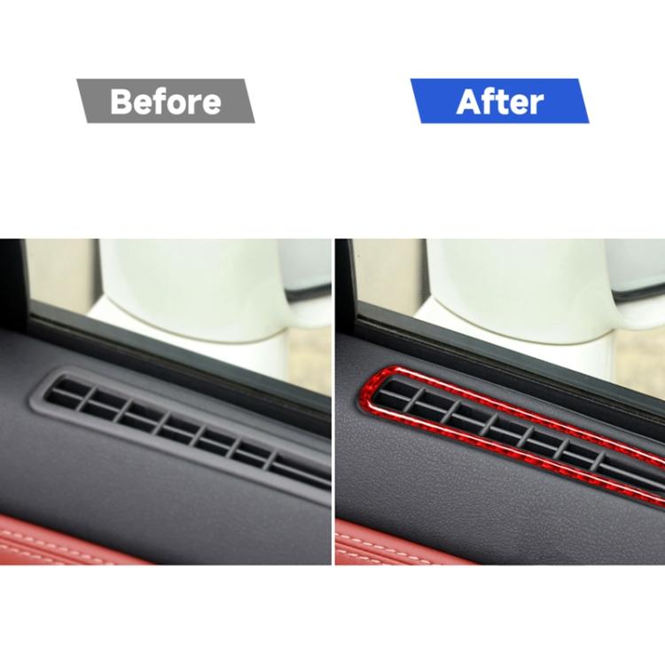 2 PCS / Set Carbon Fiber Car Window Air Outlet Defogging Decorative Sticker for Nissan GTR R35 2008-2020, Left and Right Driving Universal, Window Air Outlet Defogging