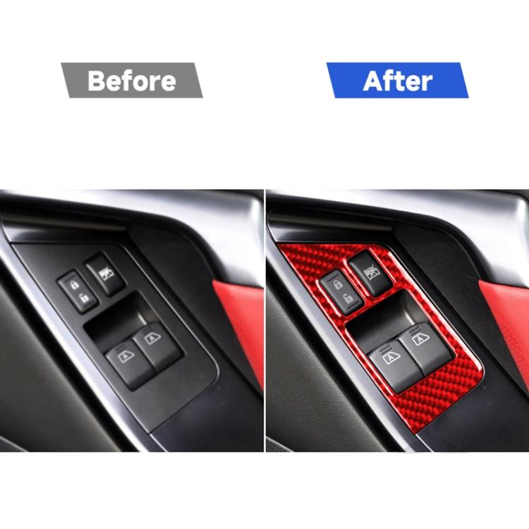 2 PCS / Set Carbon Fiber Car Window Lift Defogger Button Decorative Sticker for Nissan GTR R35 2008-2016, Right Driving, Window Lift Defogger Button, Right Driving