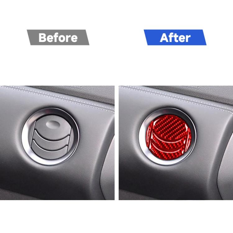 5 PCS / Set Carbon Fiber Car Central Air Outlet Decorative Sticker for Nissan GTR R35 2008-2016, Left and Right Driving Universal, Central Air Outlet, 5 PCS