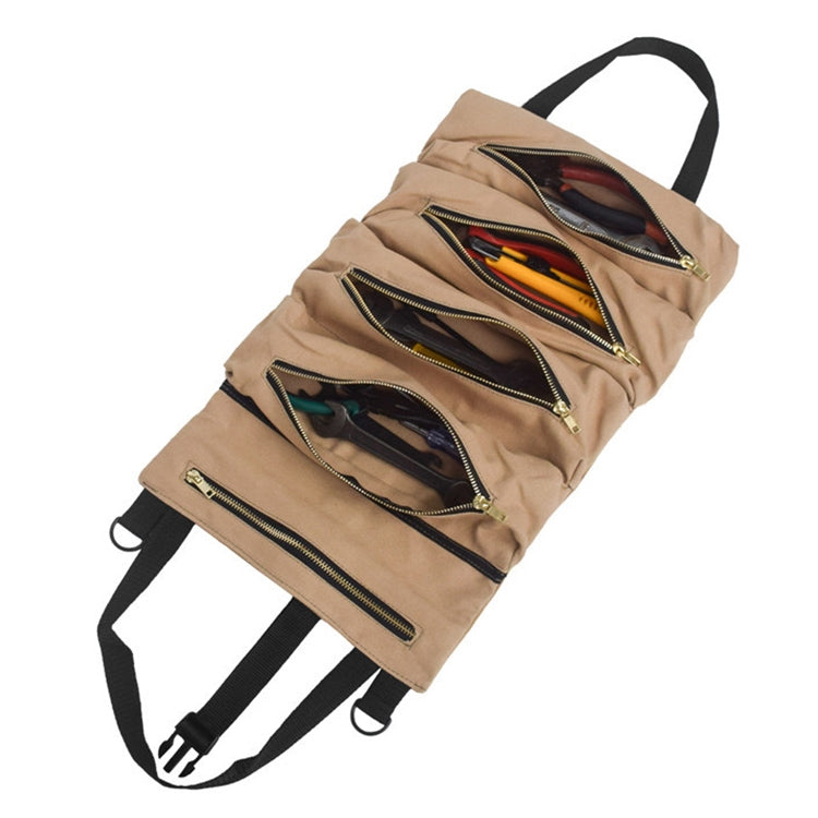 Car Auto Multi-function Canvas Storage Bag Portable Tool Bag Hanging Pocket Bag, Multi-function Khaki, Multi-function Army Green