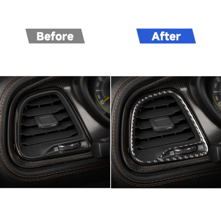 Carbon Fiber Car Instrument Left Air Outlet Decorative Sticker for Dodge Challenger 2015 to Now, Left Driving, Instrument Left Air Outlet