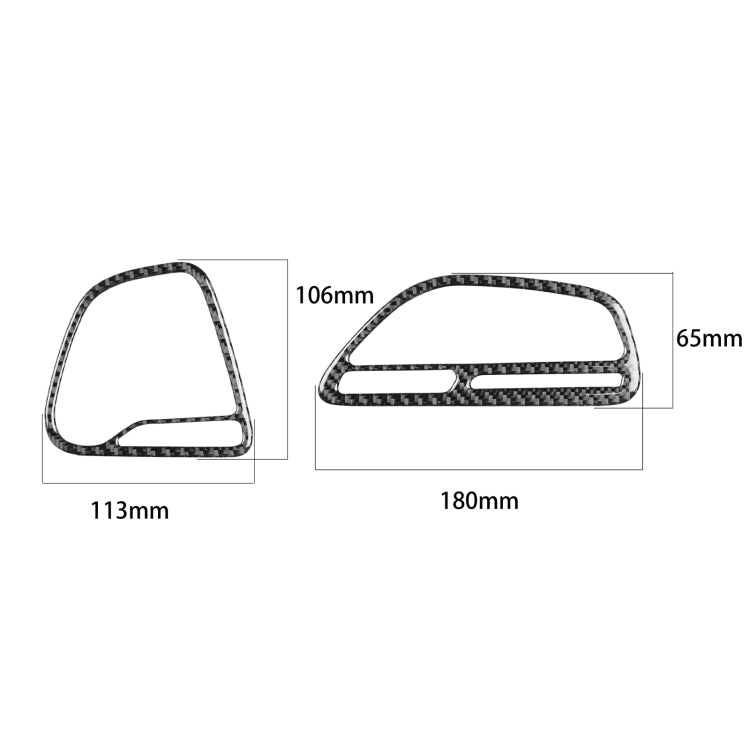 Carbon Fiber Car Instrument Left Right Air Outlet Decorative Sticker for Dodge Challenger 2015 to Now, Left Driving, Instrument Left Right Air Outlet