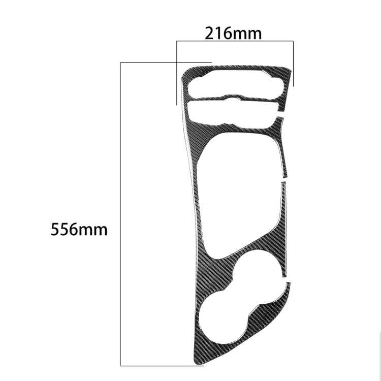 Carbon Fiber Car Central Control Gear Frame Decorative Sticker for Dodge Challenger 2015 to Now, Left Driving, Central Control Gear Frame
