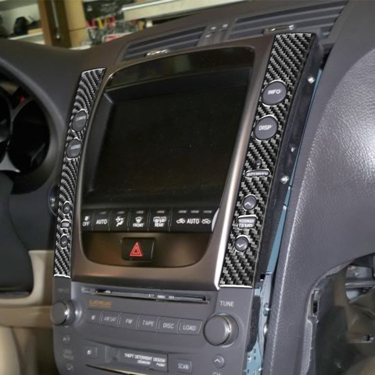 2 PCS / Set Carbon Fiber Car Central Control Panel A Version Decorative Sticker for Lexus GS 2006-2011,Left and Right Drive Universal, Central Control Panel A Version