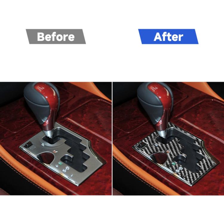Carbon Fiber Car Gear Panel B Version Decorative Sticker for Lexus GS 2006-2011,Left Drive, Gear Panel B Version,Left Drive