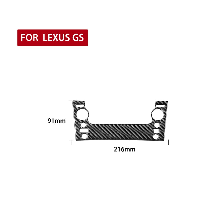 Carbon Fiber Car CD Panel A Version Decorative Sticker for Lexus GS 2006-2011,Left and Right Drive Universal, CD Panel A Version