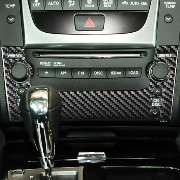 Carbon Fiber Car CD Panel A Version Decorative Sticker for Lexus GS 2006-2011,Left and Right Drive Universal, CD Panel A Version