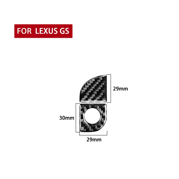 2 PCS / Set Carbon Fiber Car Storage Box Switch Decorative Sticker for Lexus GS 2006-2011,Left Drive, Storage Box Switch,Left Drive