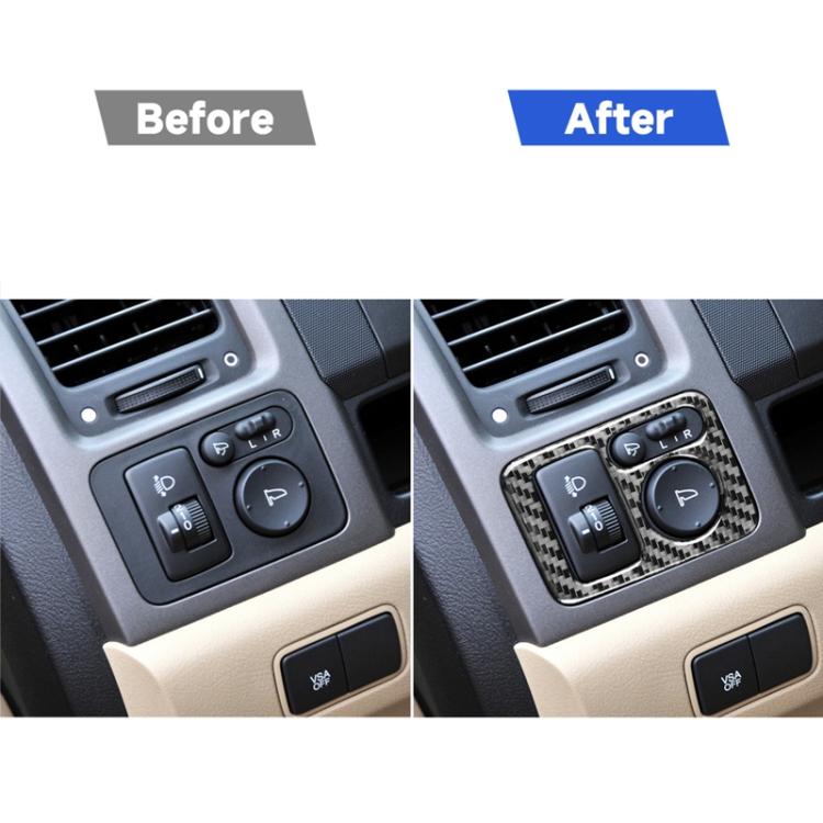 Carbon Fiber Car Rearview Mirror Adjustment Switch Frame Decorative Sticker for Honda CRV 2007-2011,Left Drive, Rearview Mirror Adjustment Switch Frame,Left Drive