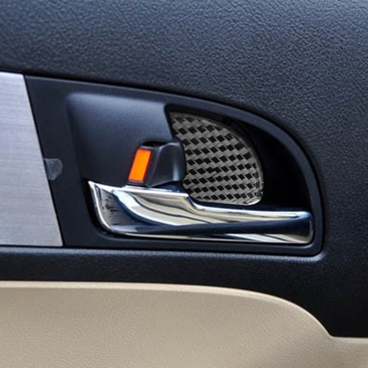 4 PCS / Set Carbon Fiber Car Inner Door Bowl Patch Decorative Sticker for Honda CRV 2007-2011,Left and Right Drive Universal, Inner Door Bowl Patch