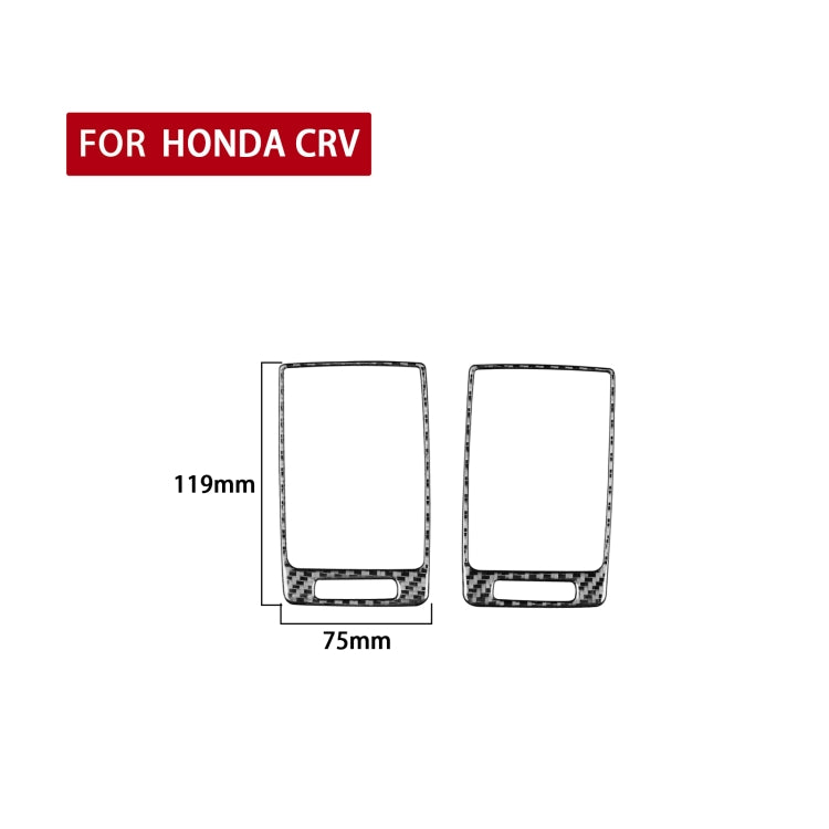 2 PCS / Set Carbon Fiber Car Side Air Outlet Frame Decorative Sticker for Honda CRV 2007-2011,Left and Right Drive Universal, Side Air Outlet Frame