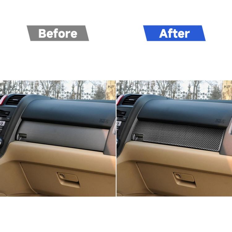 Carbon Fiber Car Co-pilot Glove Box Panel Decorative Sticker for Honda CRV 2007-2011,Left Drive, Co-pilot Glove Box Panel ,Left Drive