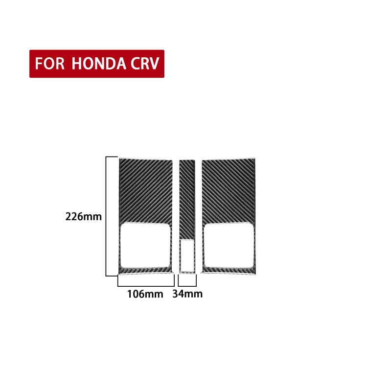 3 PCS / Set Carbon Fiber Car Central Control Air Outlet Panel Decorative Sticker for Honda CRV 2007-2011,Left and Right Drive Universal, Central Control Air Outlet Panel