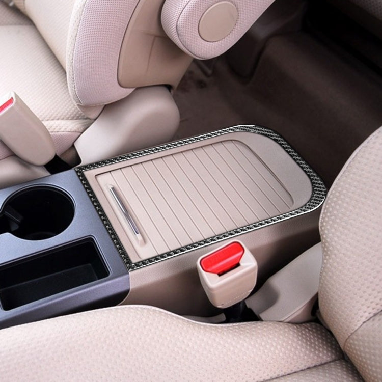 Carbon Fiber Car Handheld Box Panel Frame Decorative Sticker for Honda CRV 2007-2011,Left and Right Drive Universal, Handheld Box Panel Frame