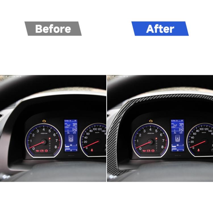 Carbon Fiber Car Dashboard Frame Decorative Sticker for Honda CRV 2007-2011,Left and Right Drive Universal, Dashboard Frame