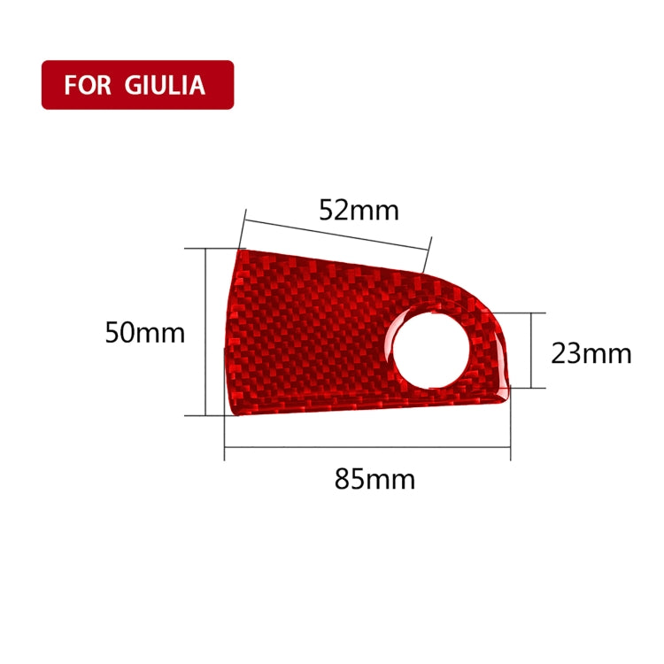 Carbon Fiber Car Co-pilot Storage Decorative Sticker for Alfa Romeo Giulia 2017-2019,Right Drive, Co-pilot Storage,Right Drive