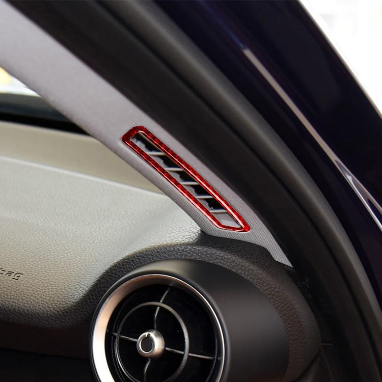 2 PCS / Set Carbon Fiber Car A-pillar Air Outlet Panel Decorative Sticker for Alfa Romeo Giulia 2017-2019,Left and Right Drive Universal, A-pillar Air Outlet Panel