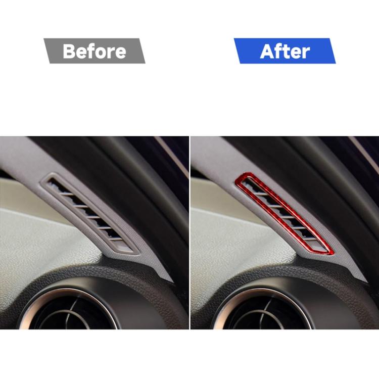 2 PCS / Set Carbon Fiber Car A-pillar Air Outlet Panel Decorative Sticker for Alfa Romeo Giulia 2017-2019,Left and Right Drive Universal, A-pillar Air Outlet Panel
