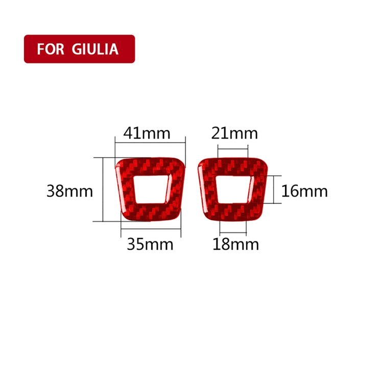 2 PCS / Set Carbon Fiber Car Microphone Panel Decorative Sticker for Alfa Romeo Giulia 2017-2019,Left and Right Drive Universal, Microphone Panel
