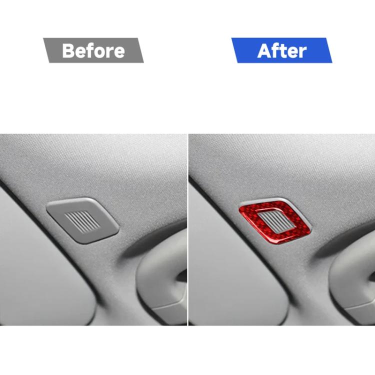 2 PCS / Set Carbon Fiber Car Microphone Panel Decorative Sticker for Alfa Romeo Giulia 2017-2019,Left and Right Drive Universal, Microphone Panel