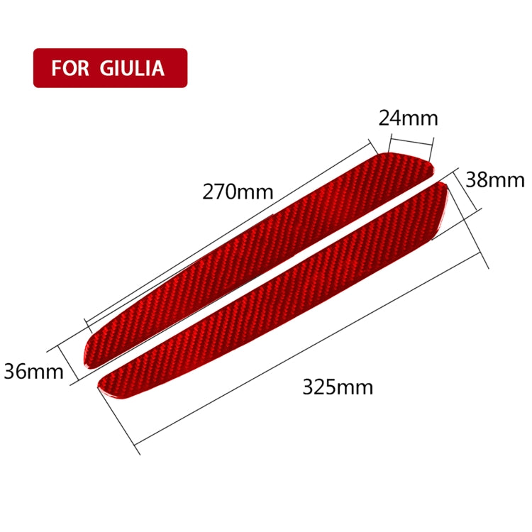 2 PCS / Set Carbon Fiber Car Welcome Pedal Decorative Sticker for Alfa Romeo Giulia 2017-2019,Left and Right Drive Universal, Welcome Pedal