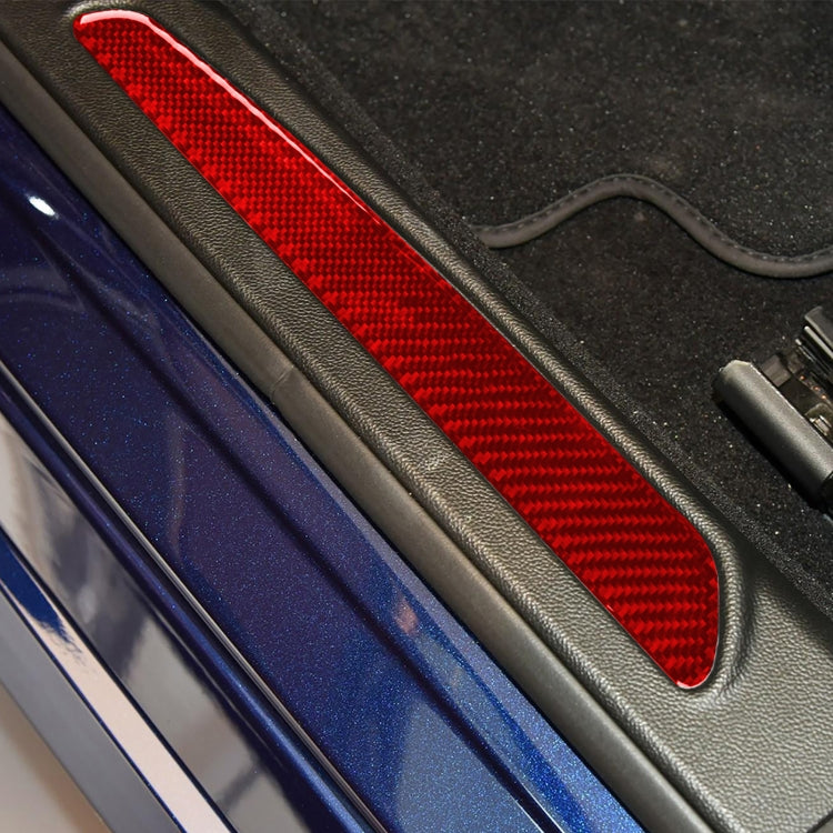 2 PCS / Set Carbon Fiber Car Welcome Pedal Decorative Sticker for Alfa Romeo Giulia 2017-2019,Left and Right Drive Universal, Welcome Pedal