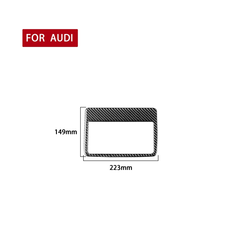 Carbon Fiber Car Navigation Frame Decorative Sticker for Audi Q3 2013-2018,Left and Right Drive Universal, Navigation Frame