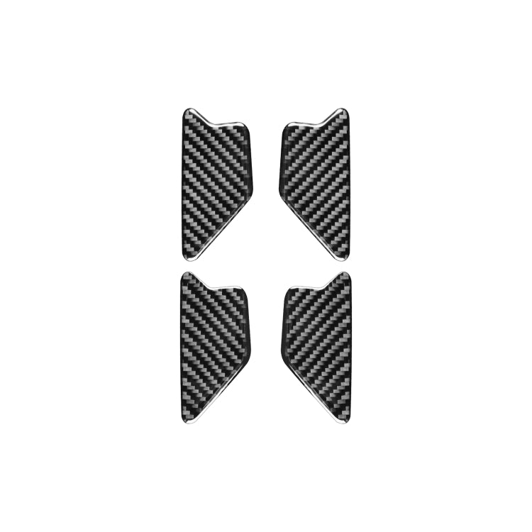 4 PCS / Set Carbon Fiber Car Inner Door Bowl Decorative Sticker for Audi Q3 2013-2018,Left and Right Drive Universal, Inner Door Bowl