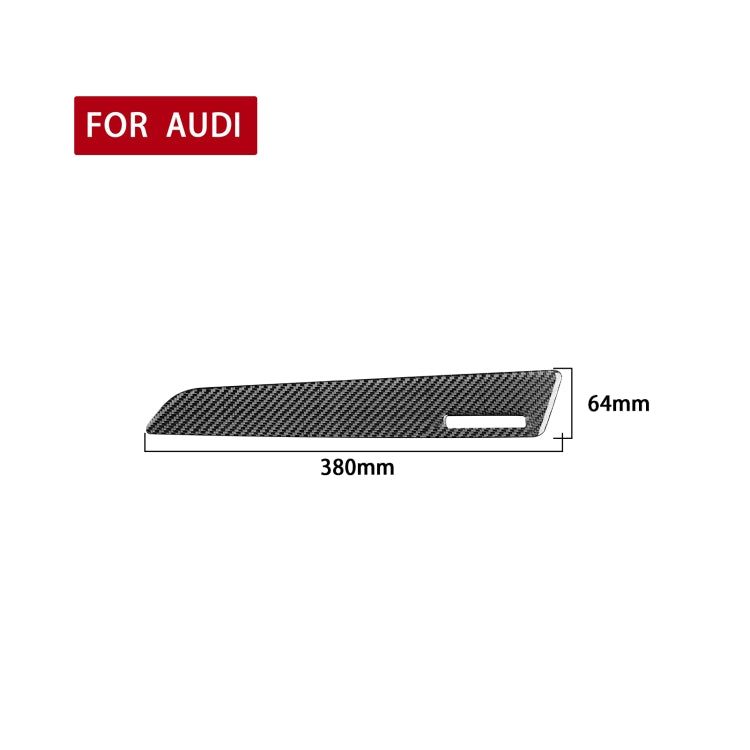 Carbon Fiber Car Co-pilot Trim with Hole Decorative Sticker for Audi Q3 2013-2018,Right Drive, Co-pilot Trim with Hole,Right Drive