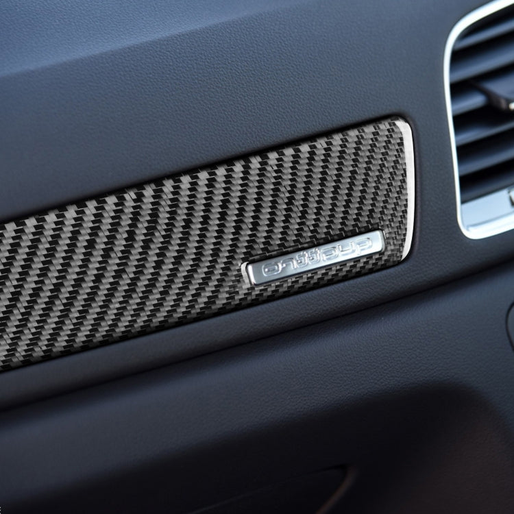 Carbon Fiber Car Co-pilot Trim with Hole Decorative Sticker for Audi Q3 2013-2018,Right Drive, Co-pilot Trim with Hole,Right Drive