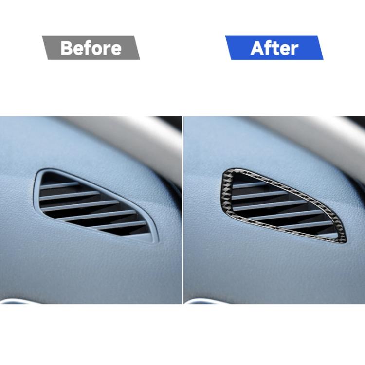 2 PCS / Set Carbon Fiber Car Instrument Air Outlet Decorative Sticker for Audi Q3 2013-2018,Left and Right Drive Universal, Instrument Air Outlet