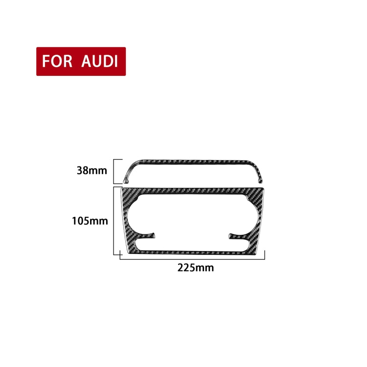 2 PCS / Set Carbon Fiber Car Air Conditioning Knob Frame Decorative Sticker for Audi Q3 2013-2018,Left and Right Drive Universal, Air Conditioning Knob Frame