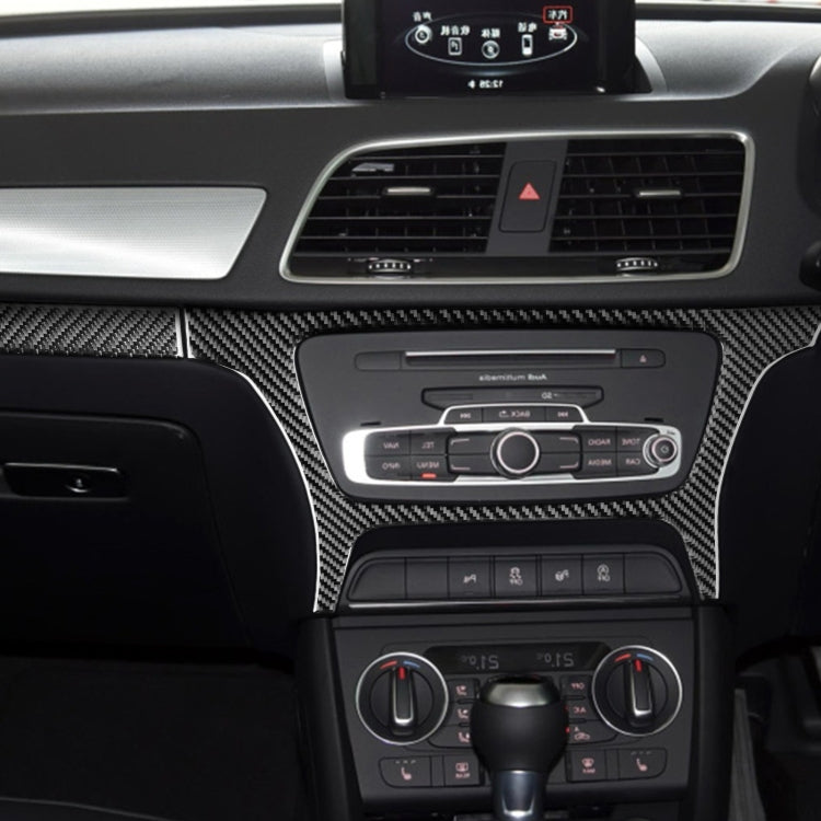 2 PCS / Set Carbon Fiber Car Central Control CD Outside Frame Decorative Sticker for Audi Q3 2013-2018,Right Drive, Central Control CD Outside Frame,Right Drive