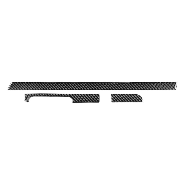 3 PCS / Set Carbon Fiber Car Dashboard Strip Decorative Sticker for Volkswagen Scirocco 2009-2016,Left Drive, Dashboard Strip,Left Drive