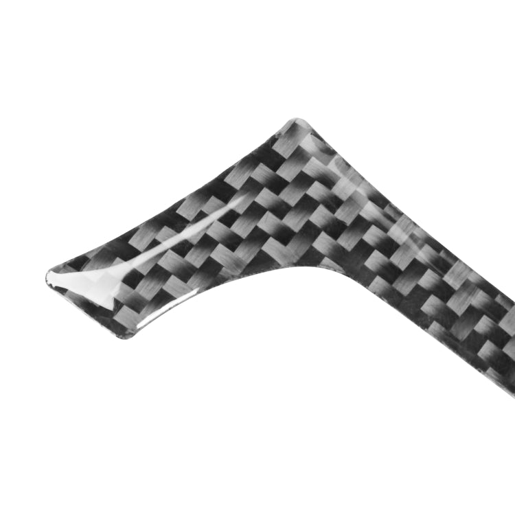 3 PCS / Set Carbon Fiber Car Steering Wheel Button Frame Decorative Sticker for Dodge Challenger 2015 and Above, Left Driving, Steering Wheel Button Frame
