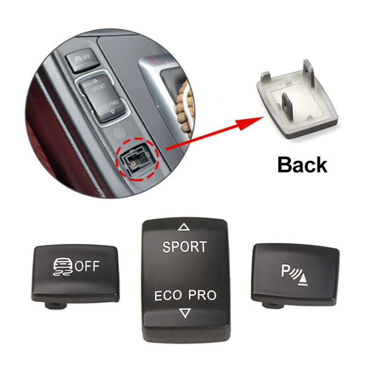 For BMW 3 Series Left Driving Car Central Control Multi-function Radar Button 6131 9252 912, Radar Button (Black), Radar Button (Red)