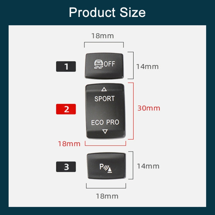 For BMW 3 Series Left Driving Car Central Control Multi-function Sport Button 6131 9252 912, Sport Button (Black), Sport Button (Red)