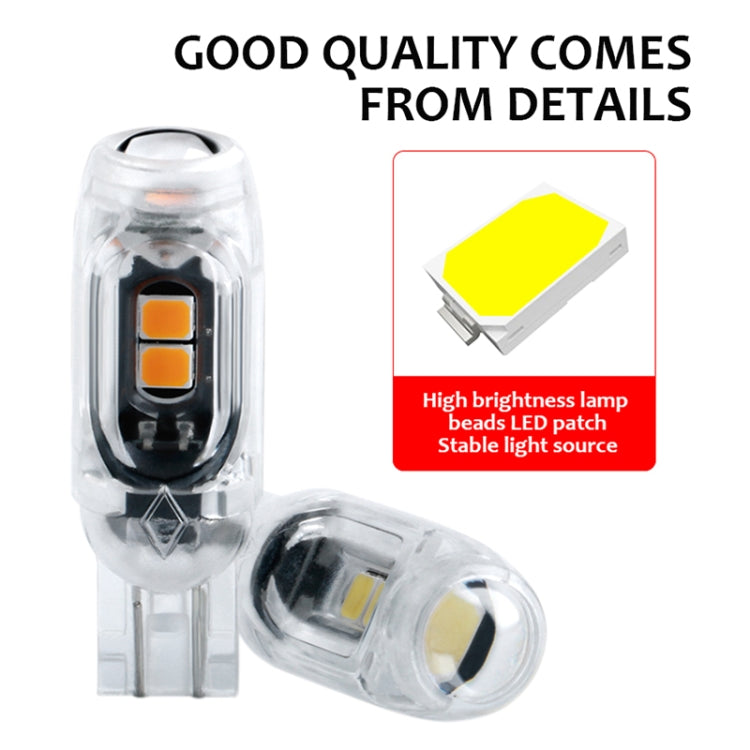 4pcs T10 DC12V /  0.84W / 0.07A / 150LM Car Clearance Light 5LEDs SMD-3030 Lamp Beads with lens
