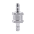 Car 8mm Aluminium Alloy Fuel Petrol One Way Non Return Check Valve, 8mm Silver
