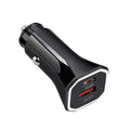 PD + QC3.0 Car 2 in 1 Square Fast Charger Car Cigarette Lighter, Car Square Charger