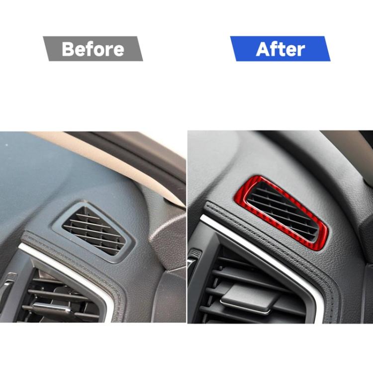 Car Carbon Fiber Dashboard Air Outlet Decorative Sticker for Honda Tenth Generation Civic 2016-2019, Left Drive, Dashboard Air Outlet Left Drive